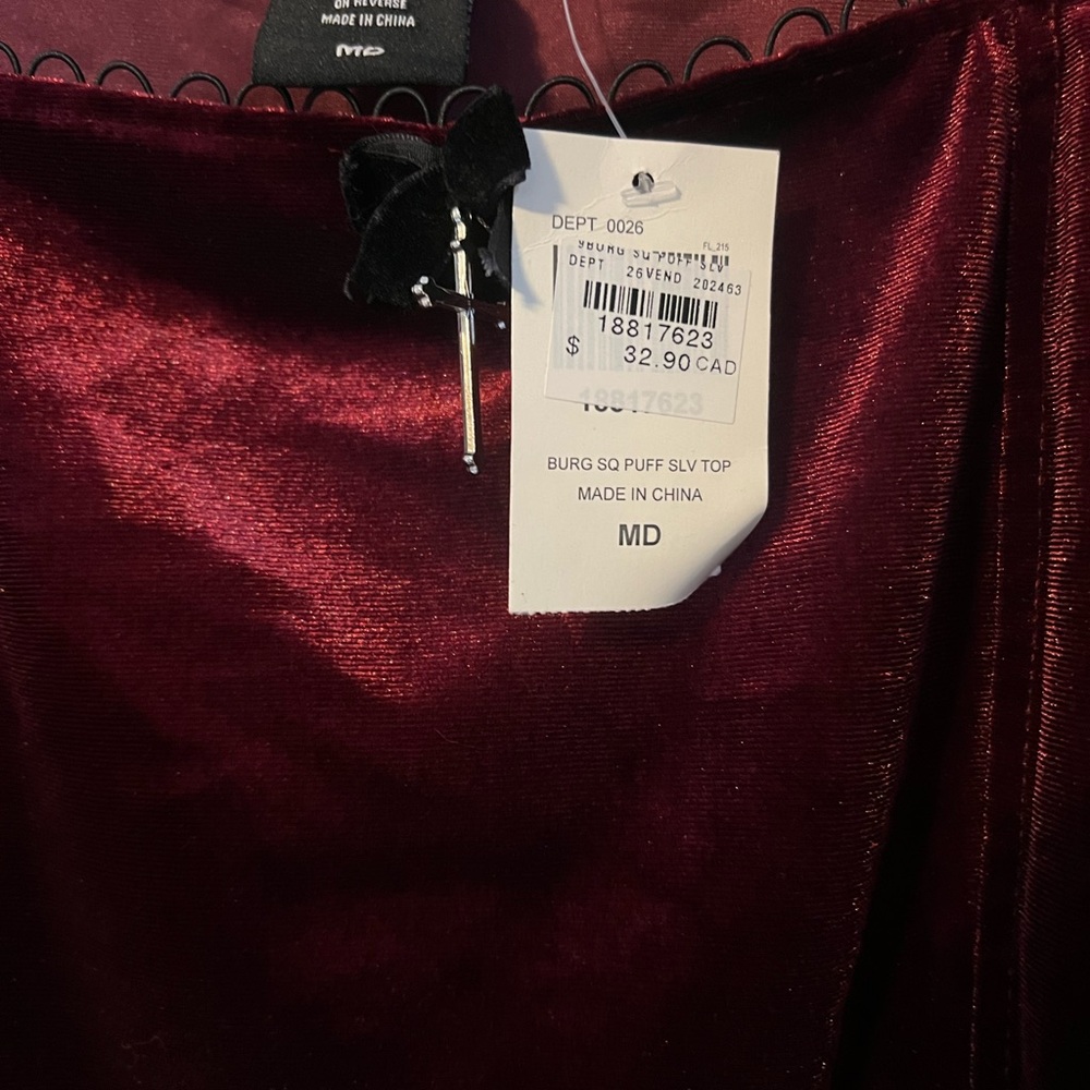 Velvet Red Top - Picture 3 of 3